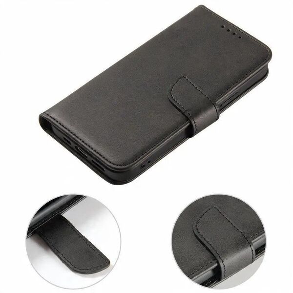Κομψή θήκη Magnet Case με καπάκι και λειτουργία βάσης για Samsung Galaxy A73 μαύρο