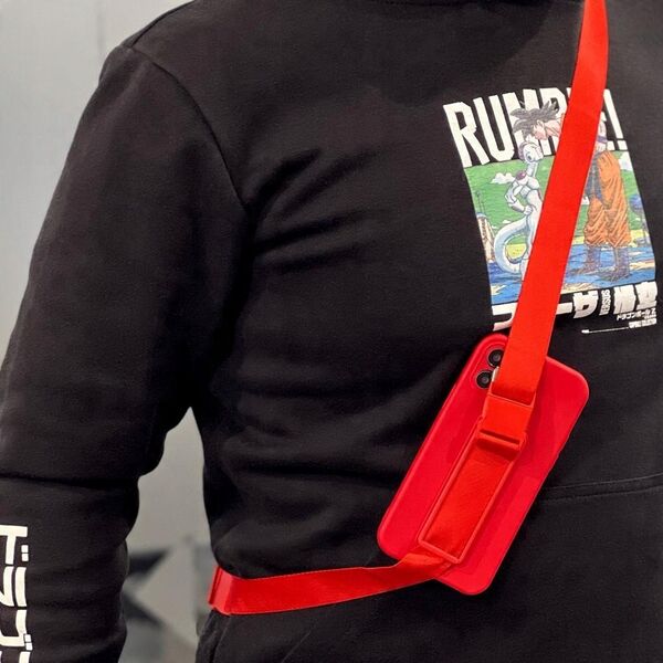 Θήκη σιλικόνης Rope Case με λουράκι, τσάντα, λουράκι για Samsung Galaxy A33 5G μαύρο