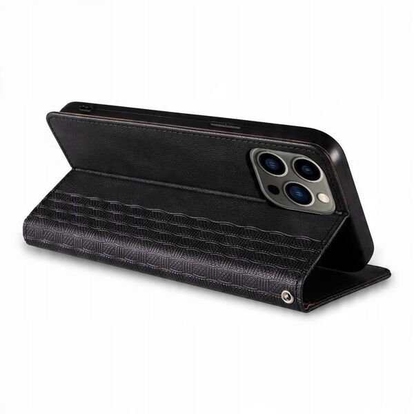 Θήκη Magnet Strap etui για iPhone 13 Pro Max πορτοφόλι + mini λουράκι μαύρο