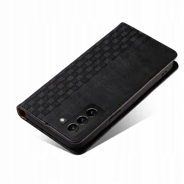 Μαγνητική Θήκη Strap etui για Samsung Galaxy S22+ (S22 Plus) πορτοφόλι κάλυμμα + mini λουράκι κρεμαστό μαύρο