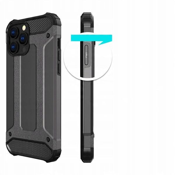 Υβριδική Θήκη Armor για iPhone 14 Pro θωρακισμένη υβριδική θήκη μαύρη
