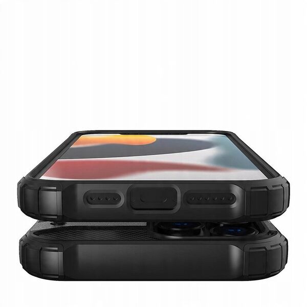 Υβριδική Θήκη Armor για iPhone 14 Pro θωρακισμένη υβριδική θήκη μαύρη