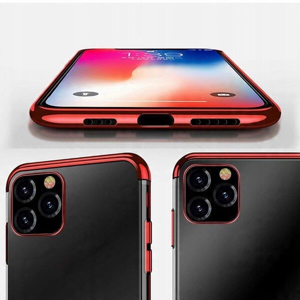 Διάφανη θήκη ζελέ με μεταλλικό πλαίσιο για Xiaomi Redmi Note 11S / Note 11 μαύρο