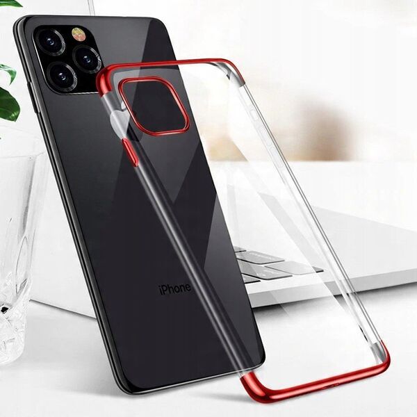 Διάφανη θήκη ζελέ με μεταλλικό πλαίσιο για Xiaomi Redmi Note 11S / Note 11 μαύρο