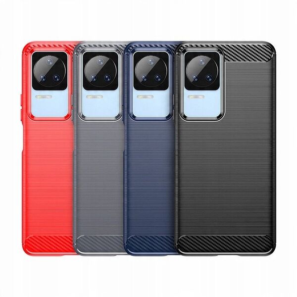 Θήκη Carbon etui Xiaomi Poco F4 5G εύκαμπτη σιλικόνη θήκη από ανθρακονήματα μαύρη