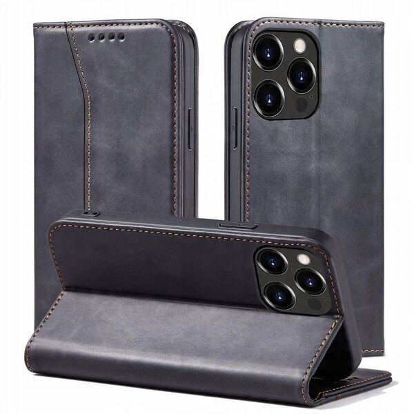 Μαγνητική Θήκη Fancy Case etui iPhone 14 Plus pokrowiec z klapką portfel podstawka czarne