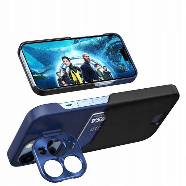 Δερμάτινη Θήκη Stand etui Samsung Galaxy S23 pokrowiec πορτοφόλι για κάρτα με βάση στήριξης μπλε
