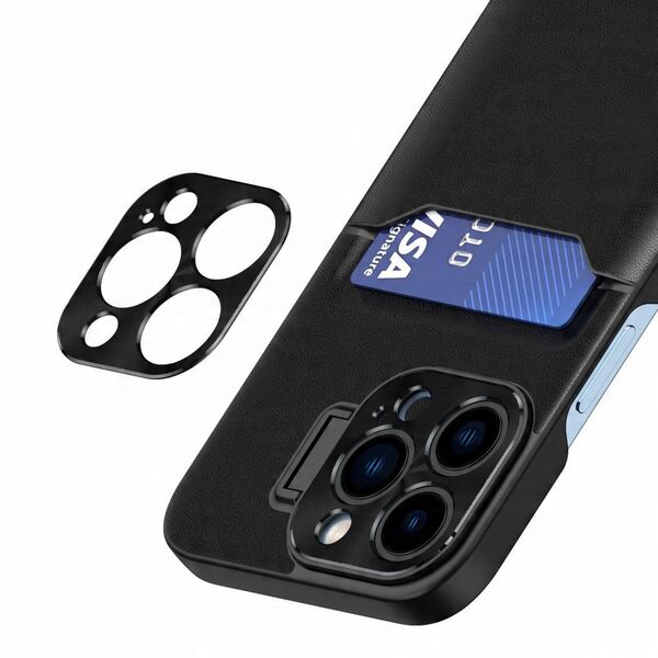 Δερμάτινη Θήκη Stand etui do iPhone 14 Plus pokrowiec πορτοφόλι για κάρτα με βάση μαύρο