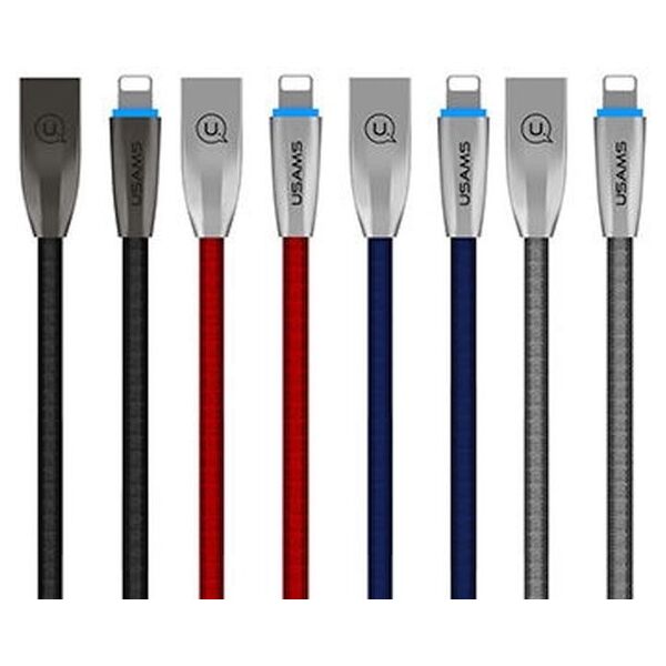 Kabel USB Usams USB-A - Lightning 1.2 m Szary (IPZSUSB02)