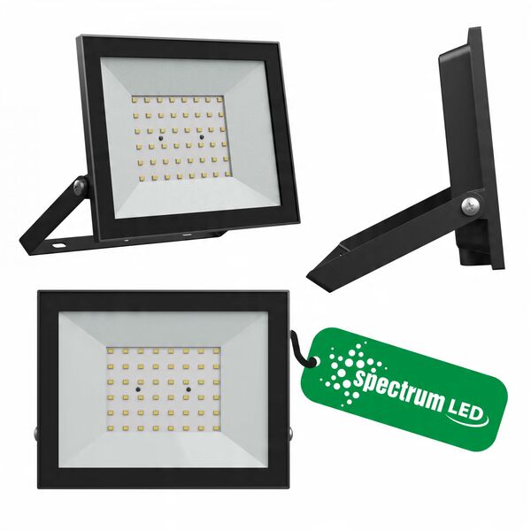 ΠΡΟΒΟΛΕΑΣ LED 50W 230V NW IP65 ΜΑΥΡΟ