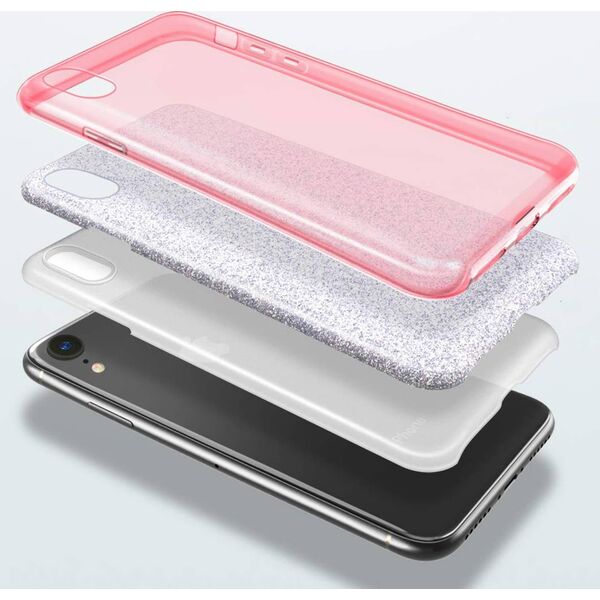 Etui SAMSUNG GALAXY A16 Brokat Glitter różowe