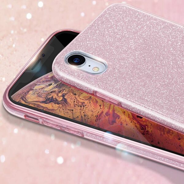 Etui SAMSUNG GALAXY A16 Brokat Glitter różowe