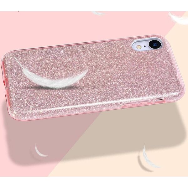 Etui SAMSUNG GALAXY A16 Brokat Glitter różowe
