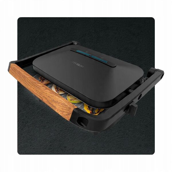 Grill elektryczny Cecotec Rock'nGrill 1200 drewniany czarny