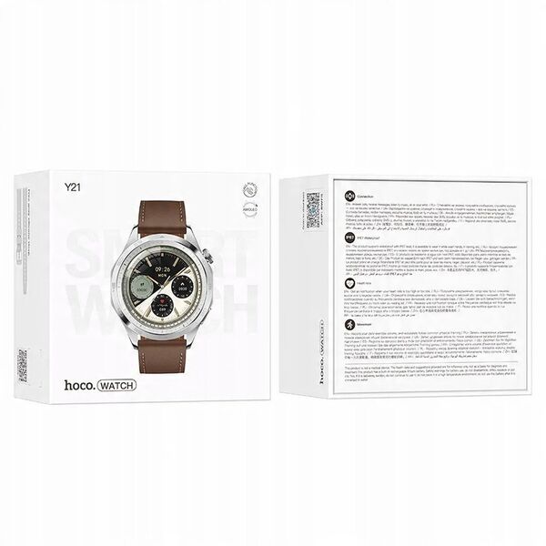 Έξυπνο ρολόι Hoco HOCO smartwatch με λειτουργία κλήσης AMOLED Y21 γκρι