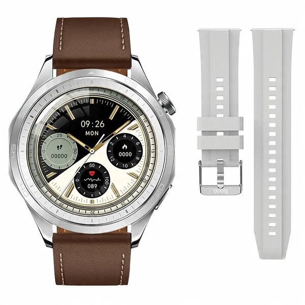 Έξυπνο ρολόι Hoco HOCO smartwatch με λειτουργία κλήσης AMOLED Y21 ασημί
