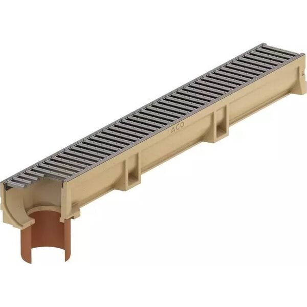 Ruszt σε εγκάρσιες γέφυρες, 50 cm σφαιροειδές χυτοσίδηρο κατηγορία φορτίου C250 ACO DRAIN Multiline V 100