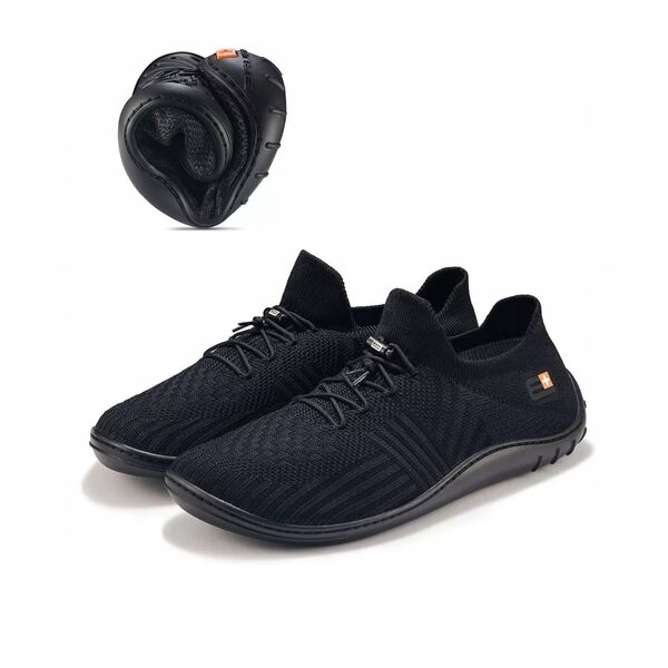 SH5003M Ανδρικά παπούτσια barefoot merino μαύρο/μαύρο 41