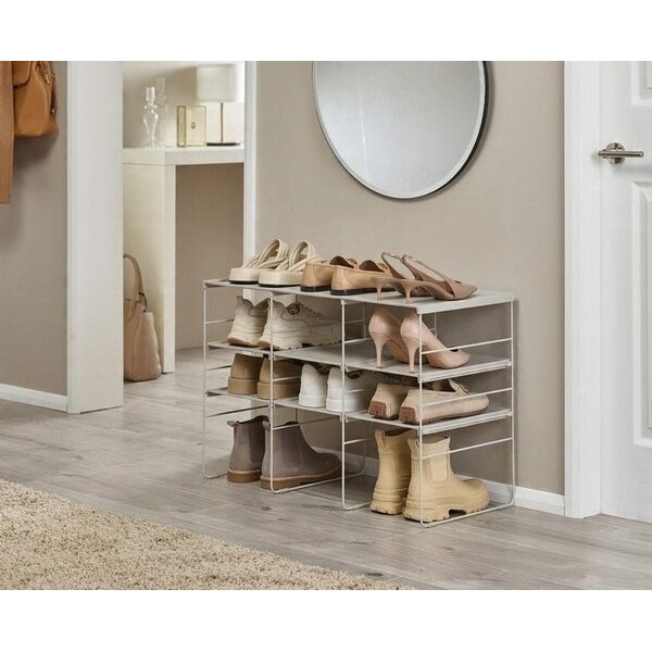 Joseph Joseph Level Plus Large Adjustable Ecru Shoe Rack