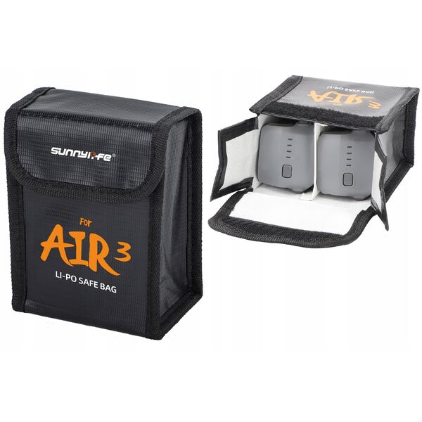 Futerał Etui Pokrowiec 2x Akumulator Bateria Ognioodporny Dji Air 3 / 3s / 3 S / A3-dc598-2