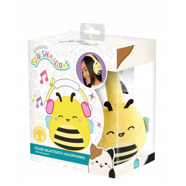 Squishmallows Słuchawki Dla Dzieci Nauszne Bluetooth Do Telefon Smartfon Pszczółka Sunny / Hmsqm-bt-sunny