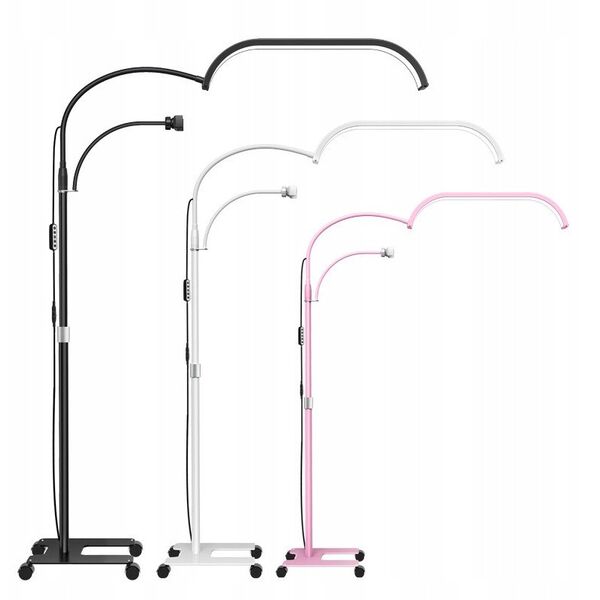 Lampa Led Kosmetyczna Bezcieniowa Moon Stojąca + Kółka 45w Marinelli Gx520r / Czarny