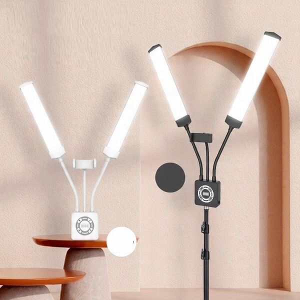 Podwójna Giętka Lampa Led Kosmetyczna Fotograficzna Video 40w + Pilot / M46 / Czarny