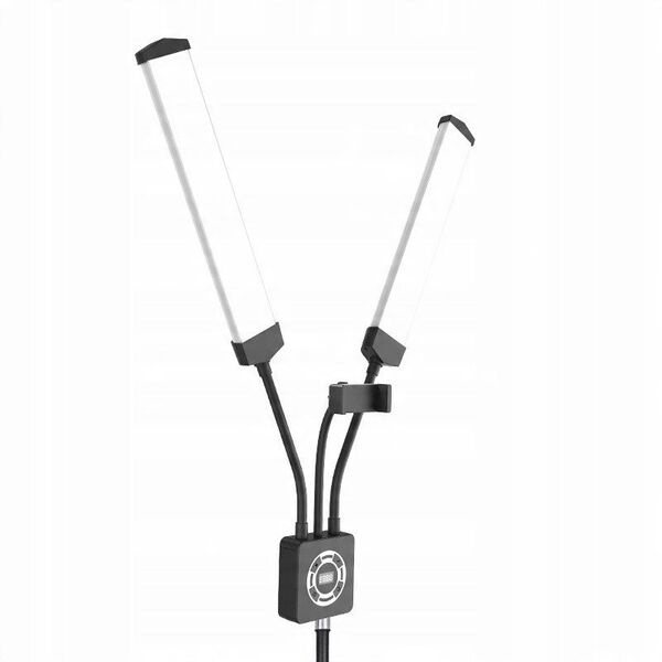 Podwójna Giętka Lampa Led Kosmetyczna Fotograficzna Video 40w + Pilot / M46 / Czarny