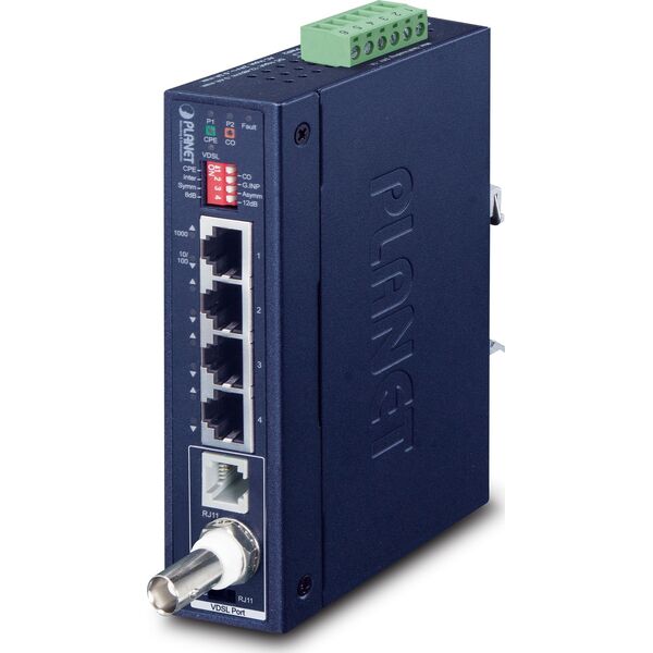 Planet PLANET IP30 Βιομηχανικός Gigabit Ethernet Πομπός και δέκτης δικτύου Μπλε