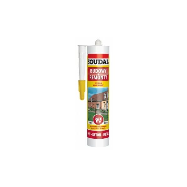 Soudal Silikon budowlany o utwardzaniu neutralnym 310ml biały