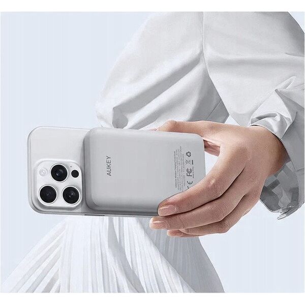 PB-MS04 White Qi2 PowerBank | 10000mAh | 20W | MagSafe PD