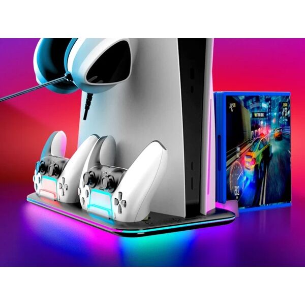 Βάση ψύξης CANYON CS-51 RGB PS5 Slim/DE Φόρτιση Μαύρη