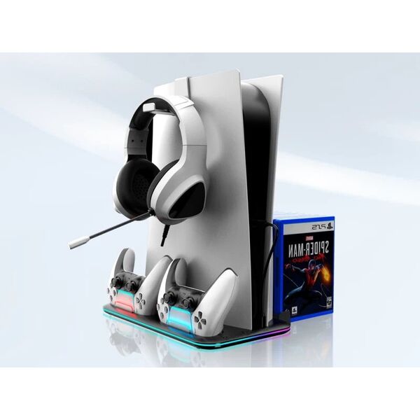 Βάση ψύξης CANYON CS-51 RGB PS5 Slim/DE Φόρτιση Μαύρη