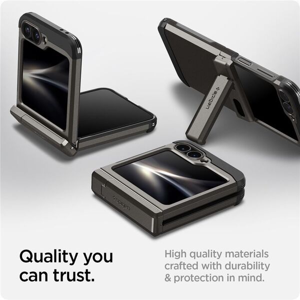 Spigen Spigen Tough Armor Pro, gunmetal - Samsung Galaxy Z Flip6