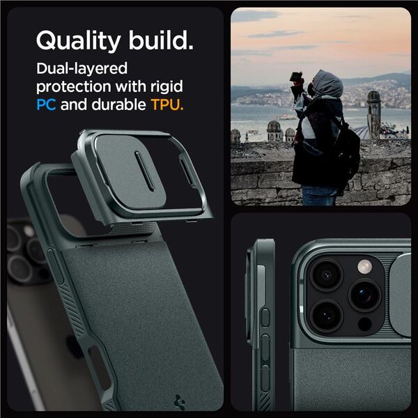 Spigen Spigen Optik Armor Mag MagSafe - Θήκη για iPhone 16 Pro Max (Abyss Green)