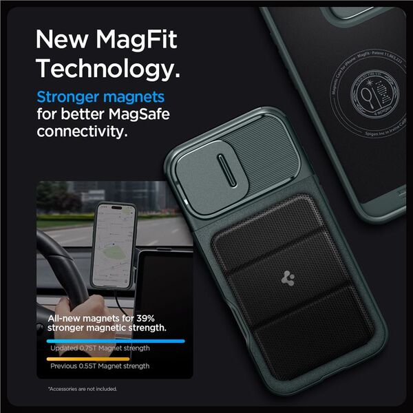 Spigen Spigen Optik Armor Mag MagSafe - Θήκη για iPhone 16 Pro Max (Abyss Green)