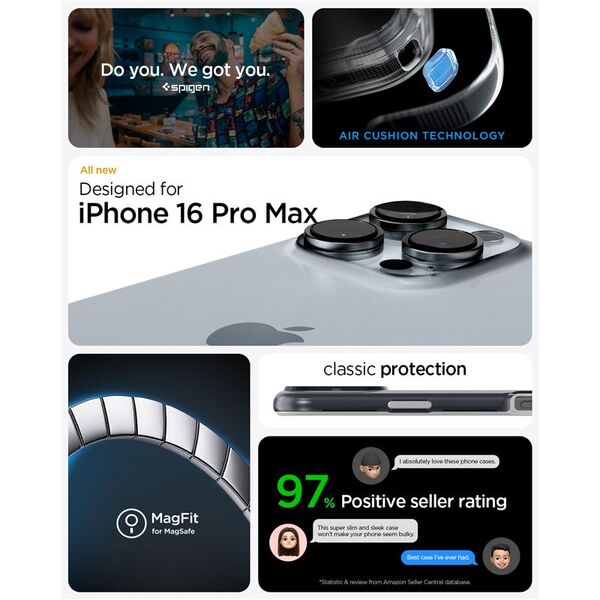Spigen Classic C1 MagSafe, γραφίτης - iPhone 16 Pro Max