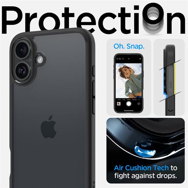 Spigen Spigen Ultra Hybrid iPhone 16 Plus ματ μαύρο/czarny ACS08072