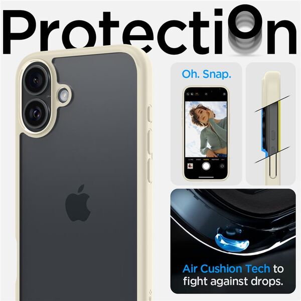 Spigen Spigen Ultra Hybrid, βουβό μπεζ - iPhone 16 Plus