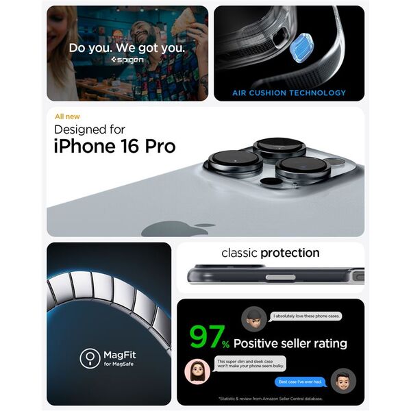 Spigen Spigen Classic C1 MagSafe, graphite - iPhone 16 Pro
