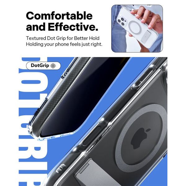 Spigen Caseology Capella MagSafe Kickstand, διάφανο γκρι - iPhone 16 Pro