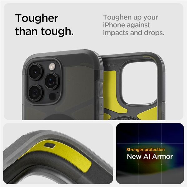 Spigen Spigen Tough Armor MagSafe, frost black - iPhone 16 Pro