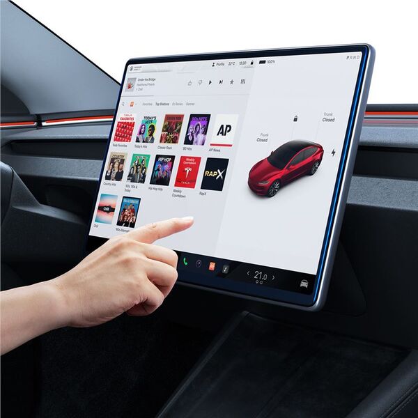 Spigen Spigen Tesla EZ Fit Αντιθαμβωτική Προστασία Οθόνης 1 Πακέτο, διαφάνεια - Tesla Model 3 (2024)