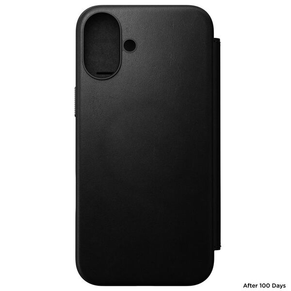 Nomad Nomad Μοντέρνο Δερμάτινο Folio, μαύρο - iPhone 16 Plus