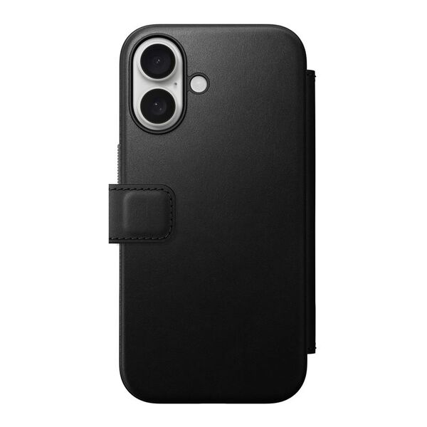 Nomad Μοντέρνο Δερμάτινο Φολιό, μαύρο - iPhone 16