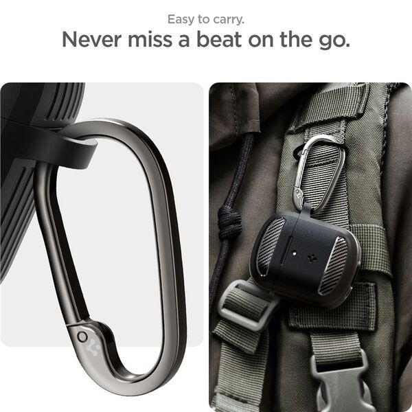 Spigen Spigen Rugged Armor, matte black - Google Pixel Buds Pro 2/Pro
