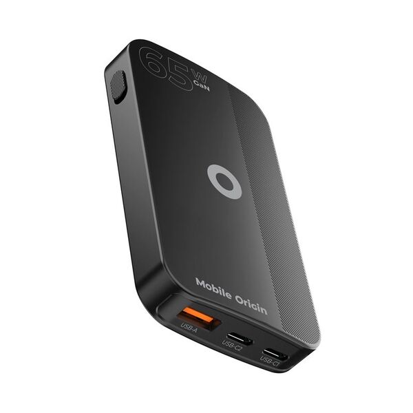 Φορτιστής MOBILE ORIGIN Slim Charger 1x USB-A 2x USB-C 1.5 A (GAN-65W-SLM-BLK)