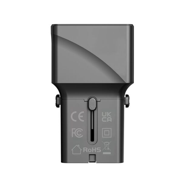 Mobile Origin Travel adapter 25W, EU/US/UK/AU, czarny (TAD25-2P-BLK)