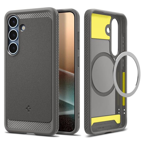 Θήκη Spigen Rugged Armor Mag MagSafe Samsung Galaxy S25 Marble Grey