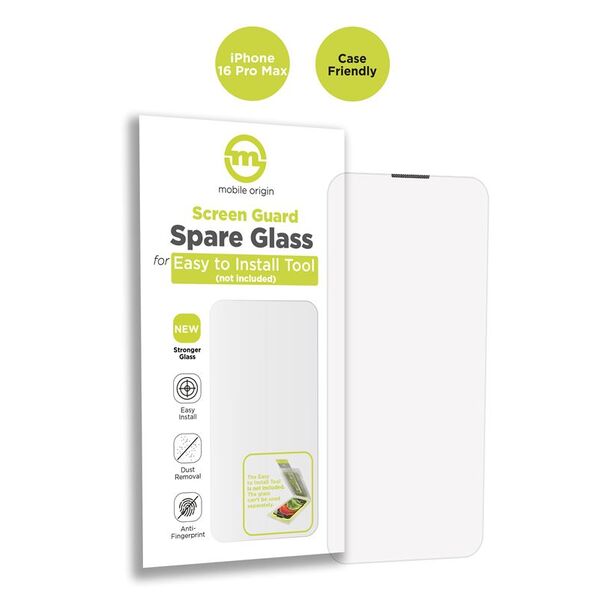 Mobile Origin Screen Guard Spare Glass Case Friendly - iPhone 16 Pro Max